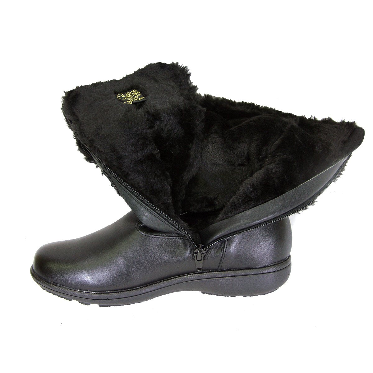 PEERAGE Carly Women's Wide Width Leather Mid-Calf Boots - Image 4