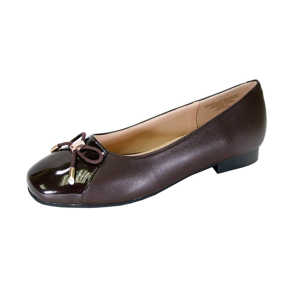PEERAGE Jayden Women's Wide Width Leather Flats