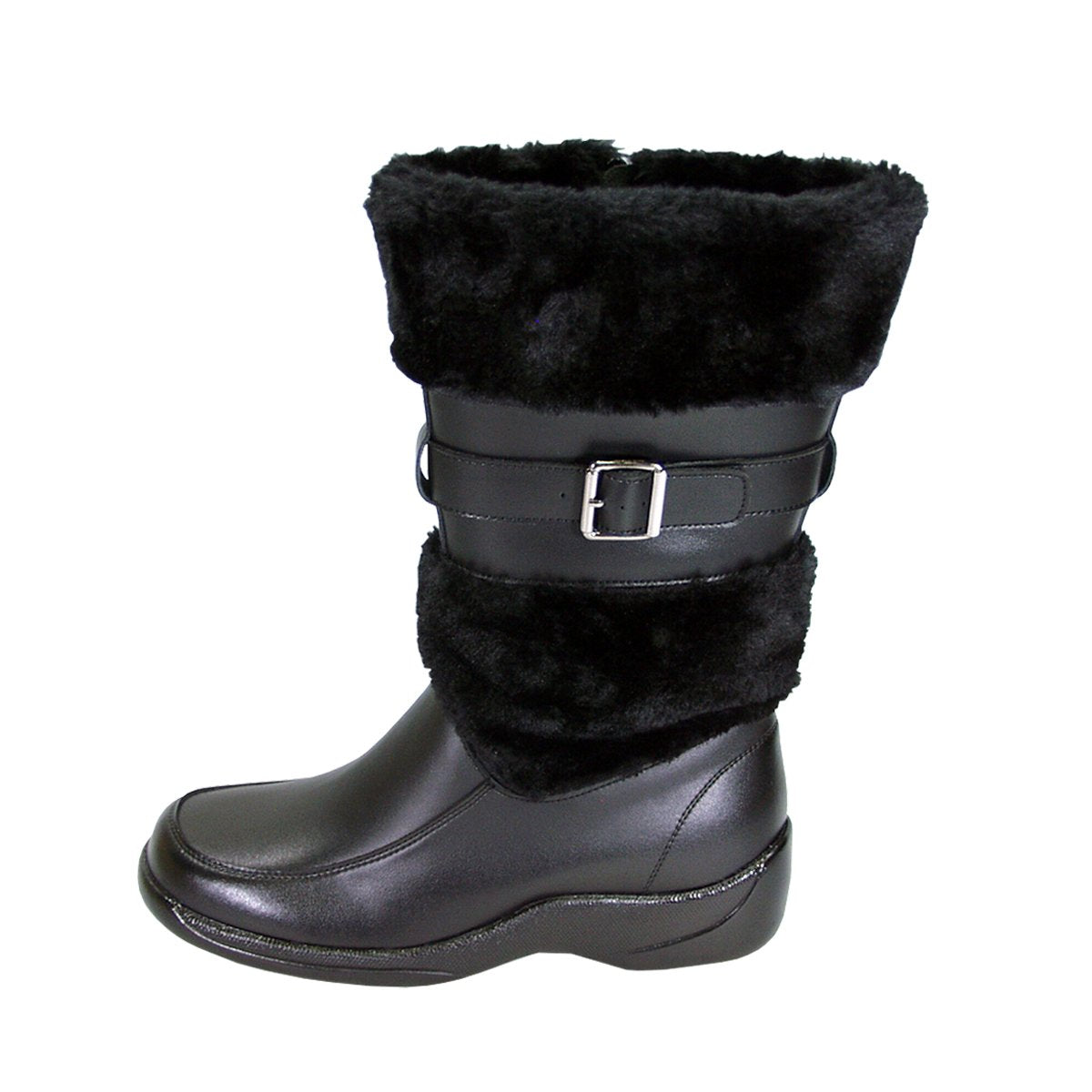 PEERAGE Tina Women's Wide Width Leather Dress Boots - Image 3