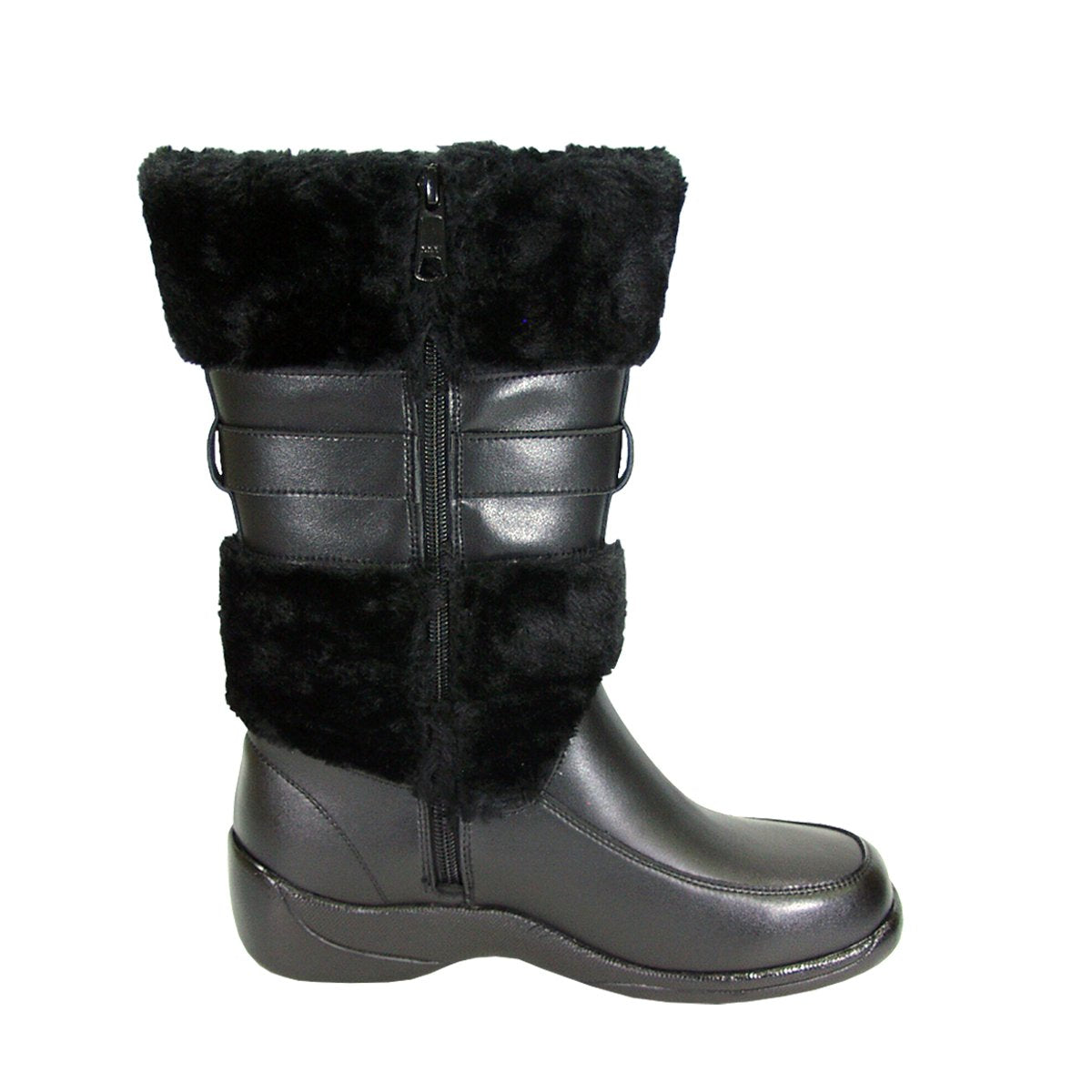 PEERAGE Tina Women's Wide Width Leather Dress Boots - Image 4